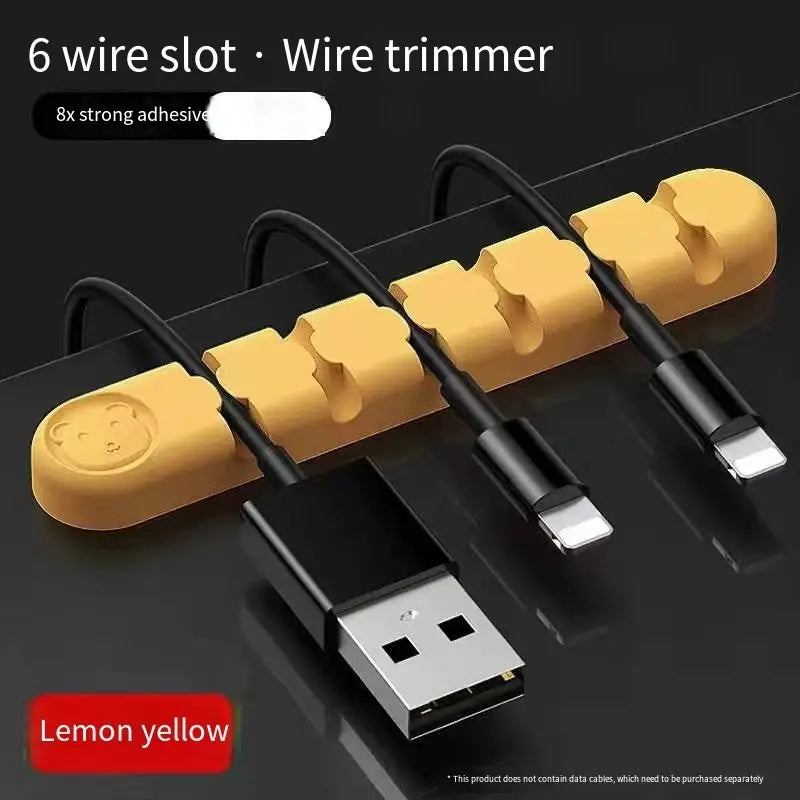 Creative Desktop Cable Organizer Computer Wire USB Charging Cable Mobile Phone Charging Cable Organizer Silicone Cable Winder