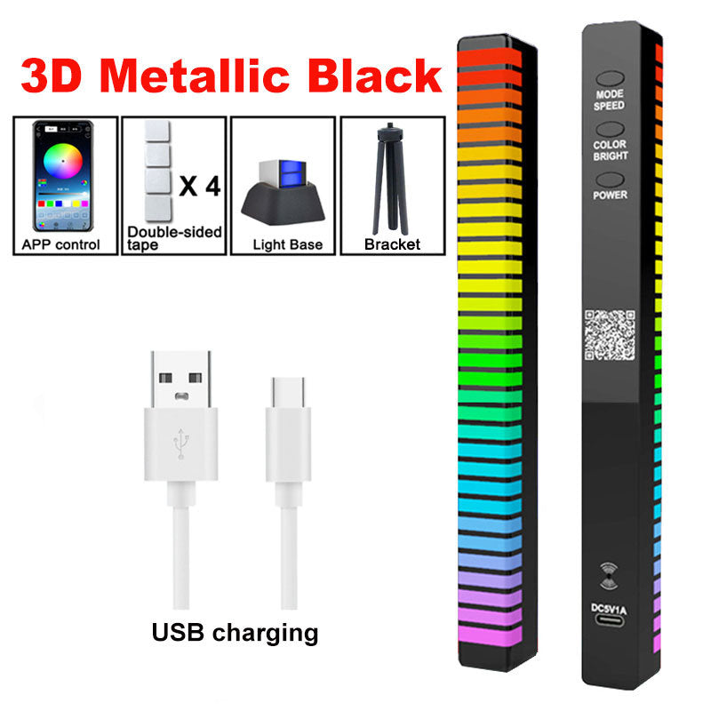 RGB Sound Control Pickup Lights APP Control Music Rhythm Light Colorful Atmosphere Light for Game Computer Desktop Decora lights