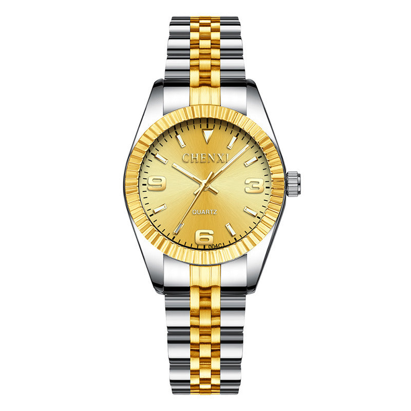 Women's Fashion Casual Quartz Watch Women's Business Stainless steel strap Calendar Watch