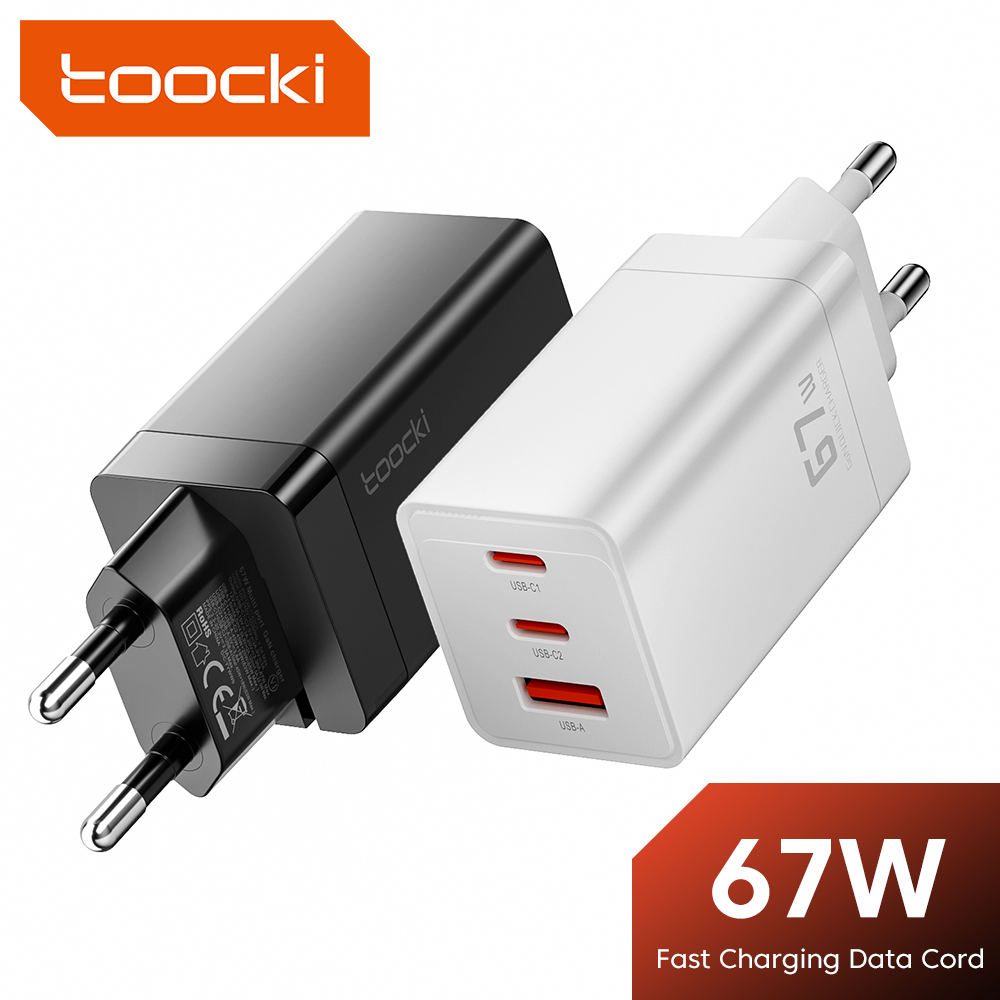 Toocki 67W GaN USB C Charger Quick Charge 65W 4.0 3.0 QC4.0 PD 3.0 PD USB-C Type C Fast USB Charger For iPhone 14 13 Pro MacBook