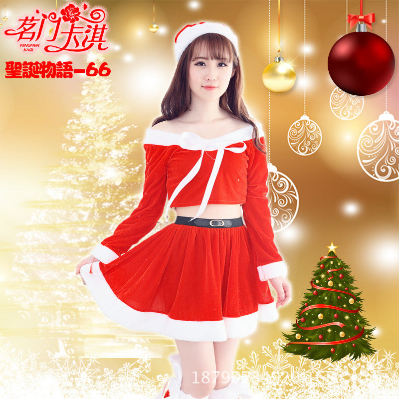 Sexy and cute girl suit DS nightclub role playing costume stage performance costume hanging neck Christmas dance