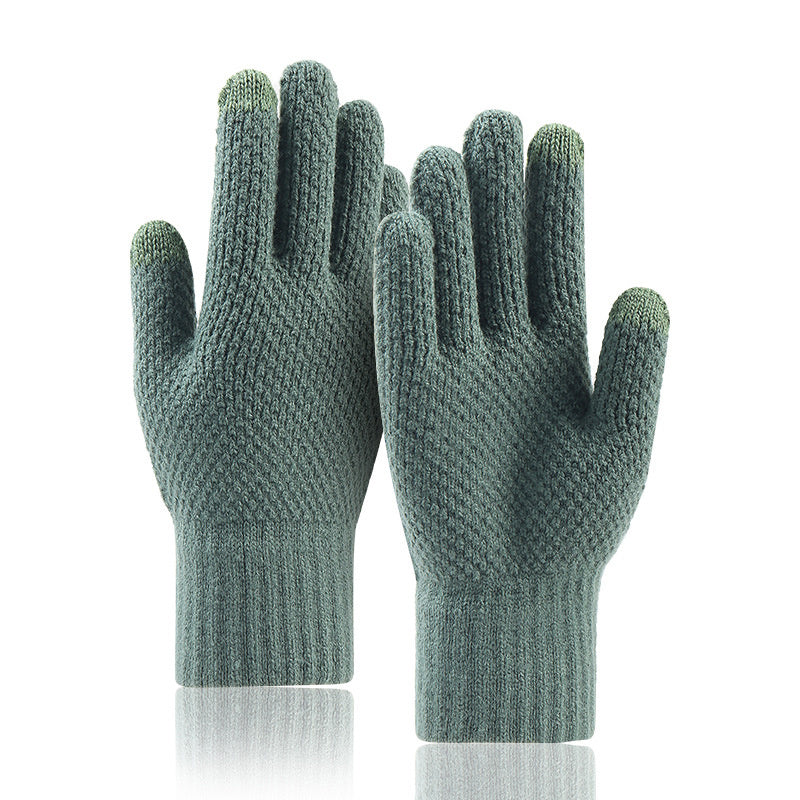 Men Winter Gloves Imitation cashmere Two Layer Causal Adult Gloves Male Mitten Thicken Wool Cashmere Autumn