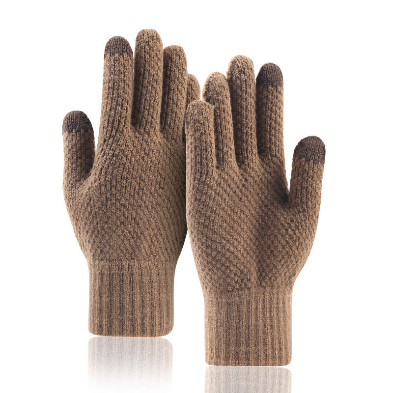 Men Winter Gloves Imitation cashmere Two Layer Causal Adult Gloves Male Mitten Thicken Wool Cashmere Autumn