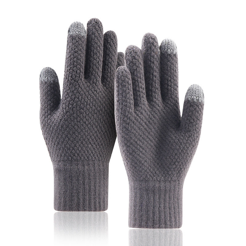 Men Winter Gloves Imitation cashmere Two Layer Causal Adult Gloves Male Mitten Thicken Wool Cashmere Autumn