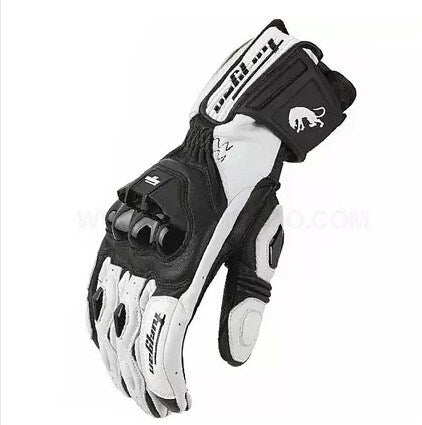 High quality Genuine Leather Men's Motorcycle Gloves AFS6 AFS10 AFS18 Motocross Protection Gloves Guantes Rekawice Motocyklowe