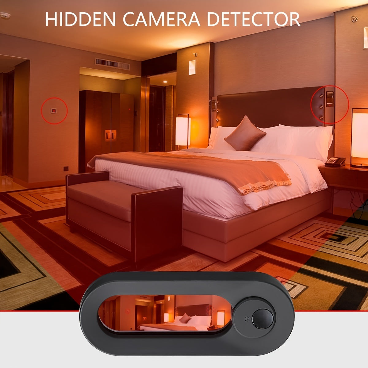Camera Detector; Rechargeable Secret Camera Detectors; Camera Finder With Infrared Detector And 11 Super Bright LED Lights; Camera Detector For Office; Home; Travel