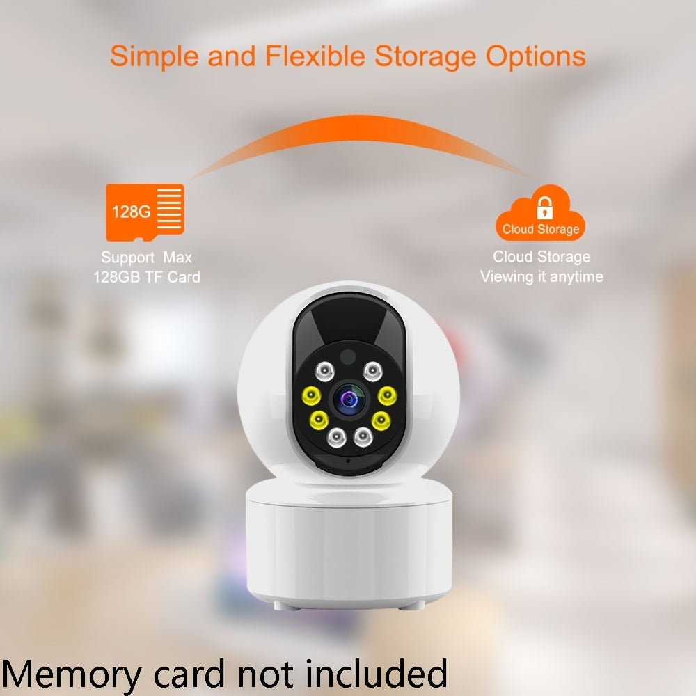 Wireless IP Camera Wifi 360 1080P CCTV Camera Pet Mini Video Surveillance Camera WIFI Baby Monitor Smart Home For Home Office Pet Baby Monitor Without TF/SD Card