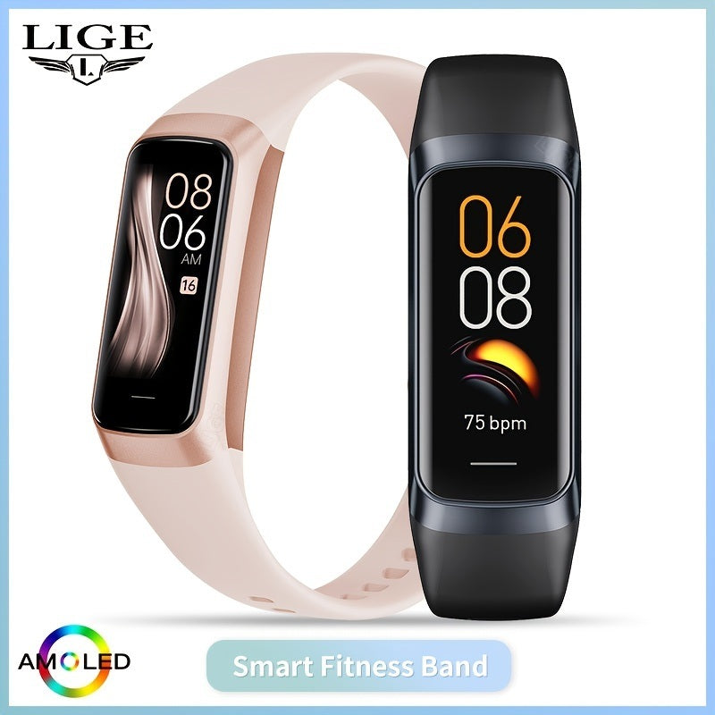 LIGE 2023 New Smart Watch Suitable For Android/IOS Smart Watch Heart Rate Blood Oxygen Blood Pressure Detection IP67 Waterproof Multifunctional Sports Watch