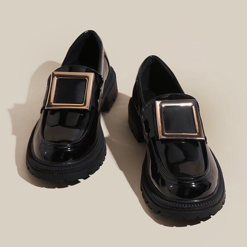 Women's loafers; retro British shoes; women's casual shoes