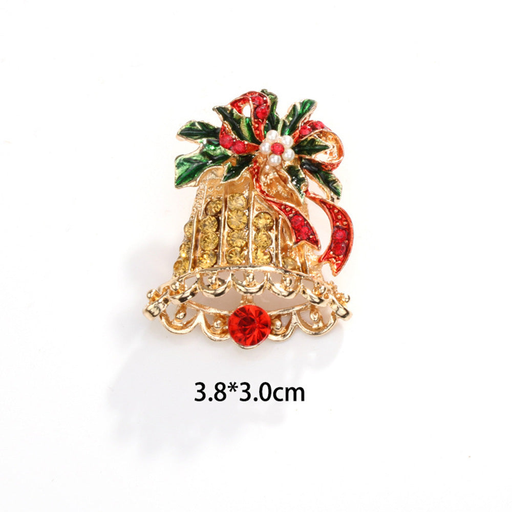 Exquisite Christmas Brooch Snowman Santa Claus Tree Wreath Metal Pins Fashion Jewelry Gift For Women Merry Christmas Decor Gifts