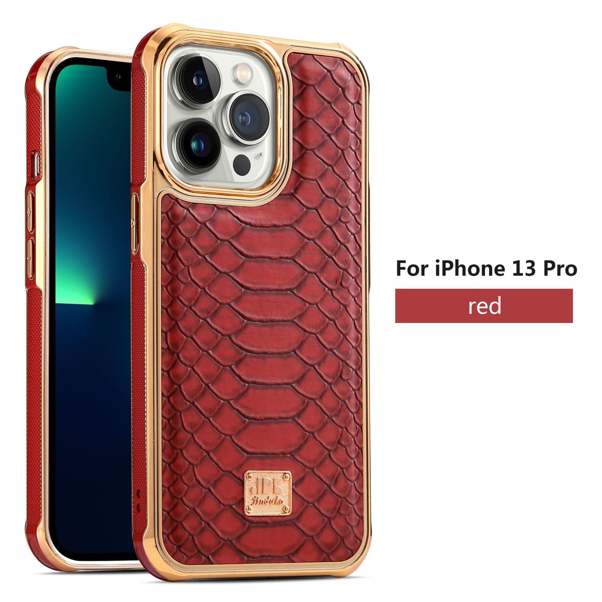 Applicable to IP14promax mobile phone case Apple 13PROMAX skin affixed mobile phone protective case Snake skin cross-border