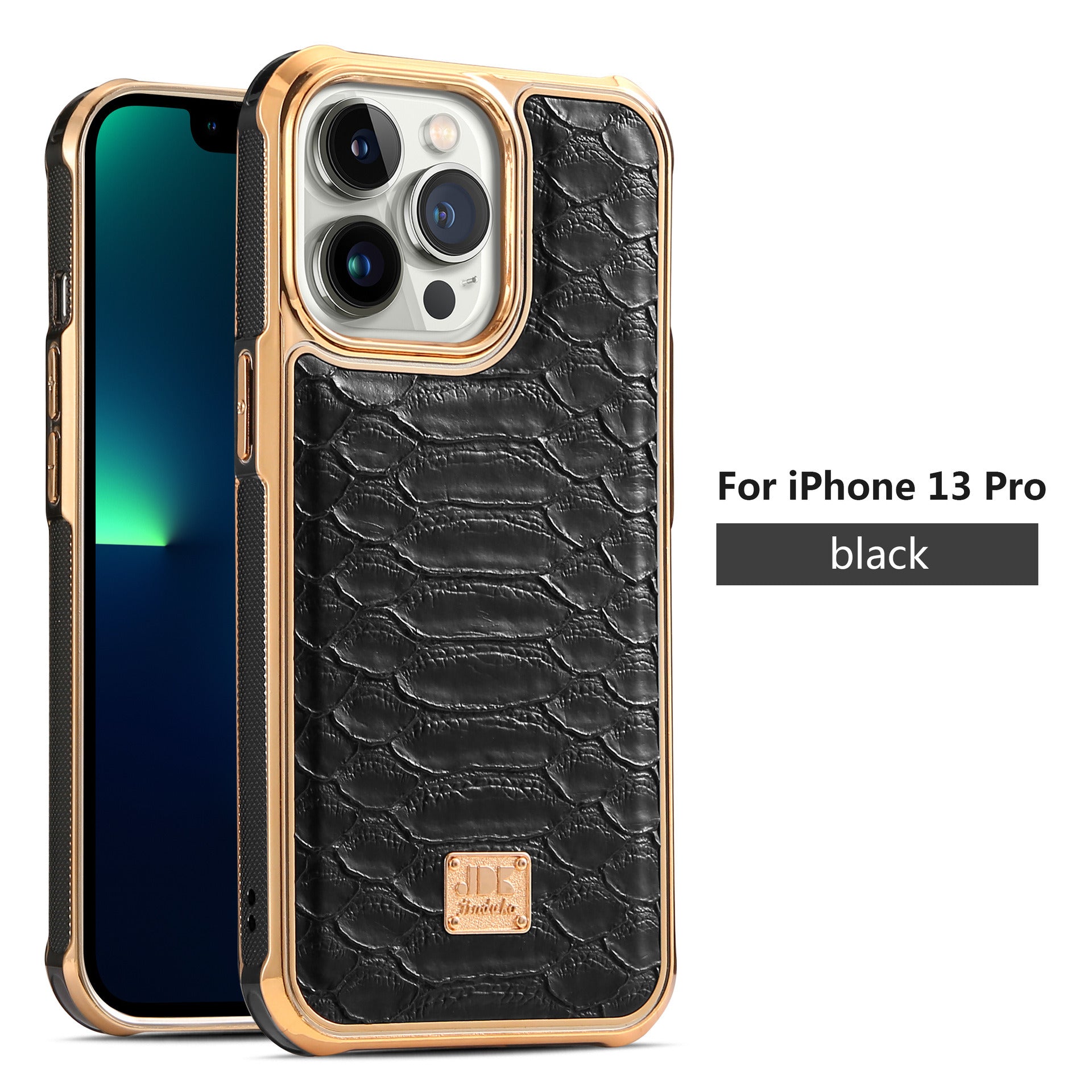 Applicable to IP14promax mobile phone case Apple 13PROMAX skin affixed mobile phone protective case Snake skin cross-border