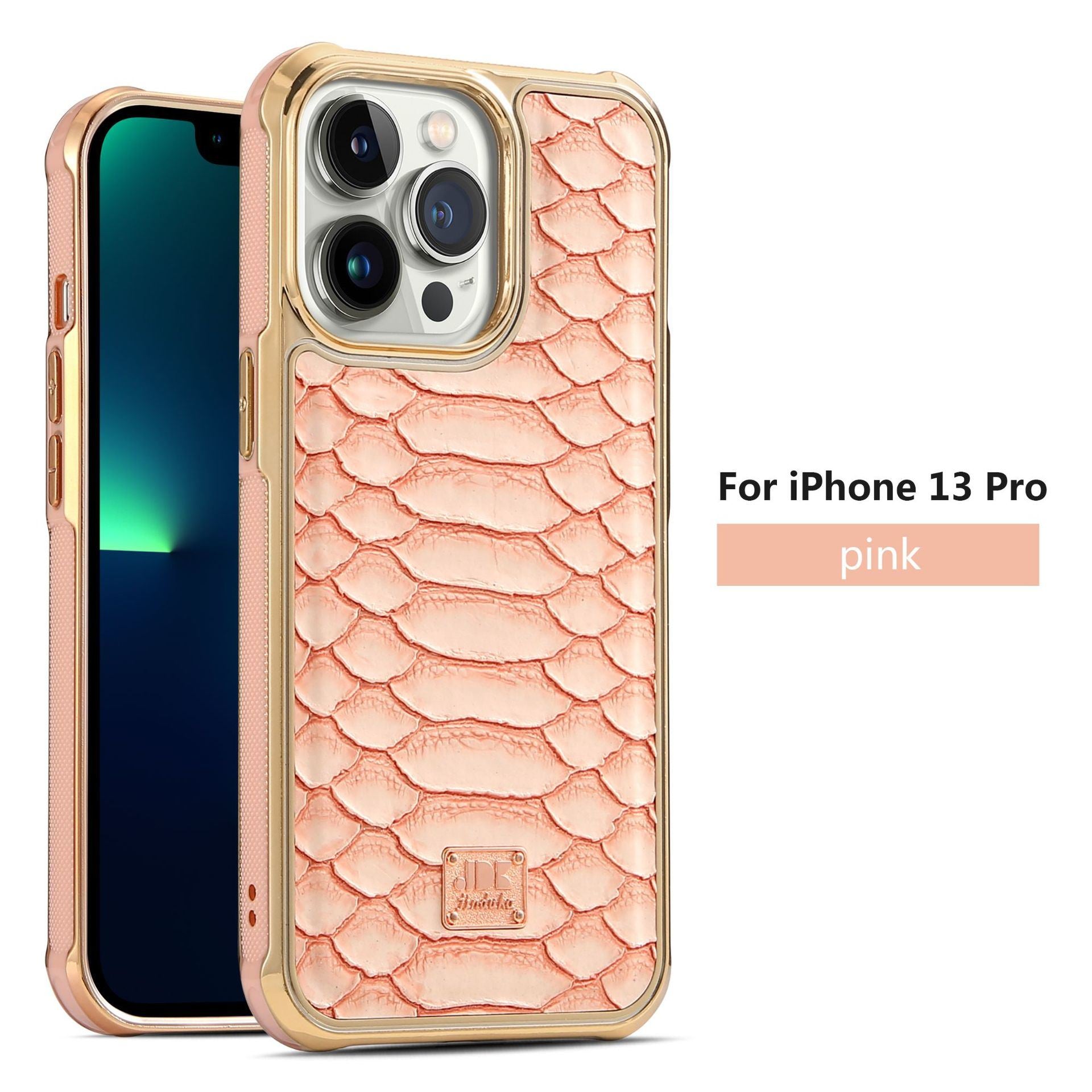 Applicable to IP14promax mobile phone case Apple 13PROMAX skin affixed mobile phone protective case Snake skin cross-border