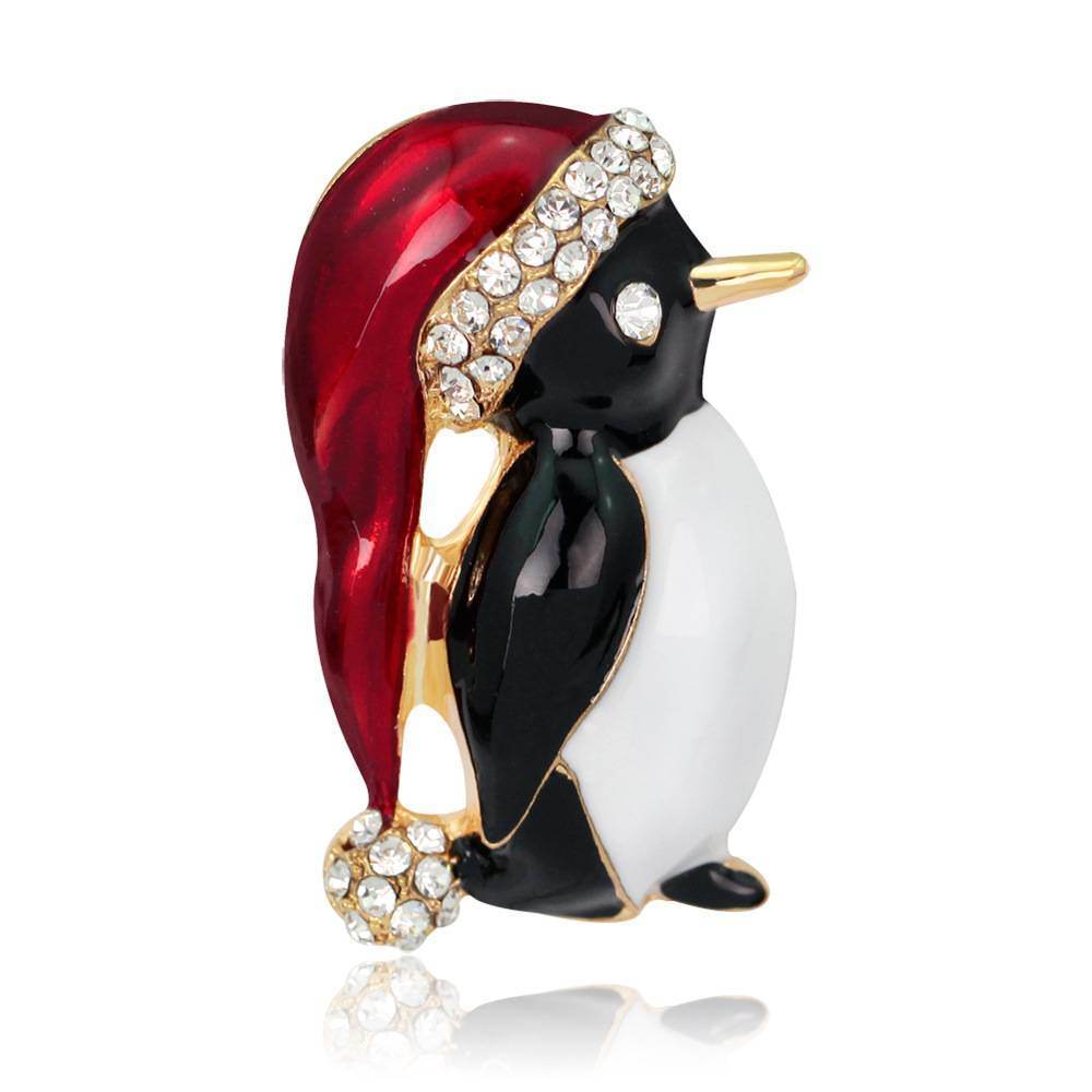 European And American Hot New Brooch Cute Christmas Little Penguin Brooch