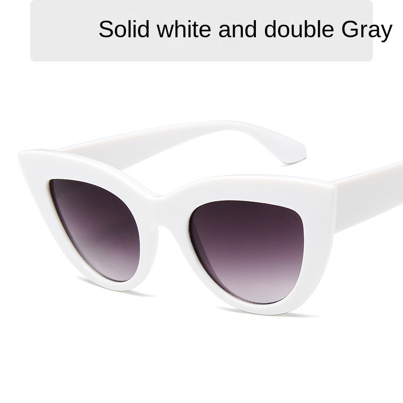 fashion cat's eye sunglasses Fashion women's large frame sunglasses Fast selling cross-border sunglasses