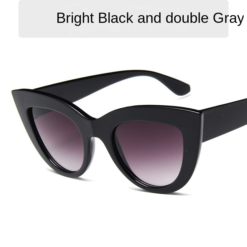 fashion cat's eye sunglasses Fashion women's large frame sunglasses Fast selling cross-border sunglasses