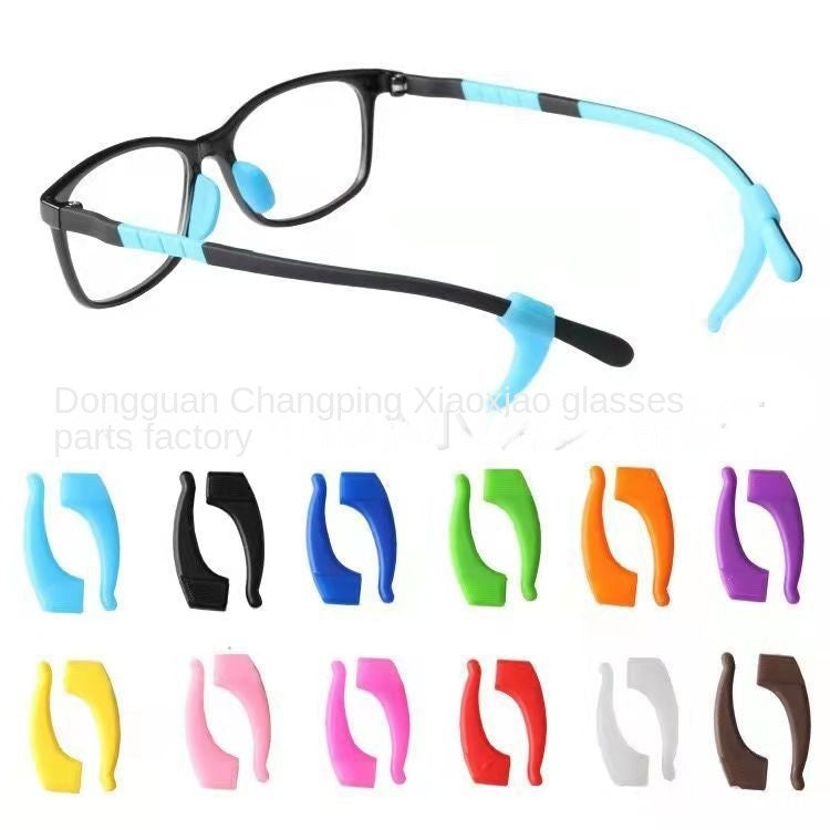 Silicone glasses anti-skid sleeve accessories glasses legs fixed eyes anti drop bracket male and female earmuffs hook ear hook ear bracket