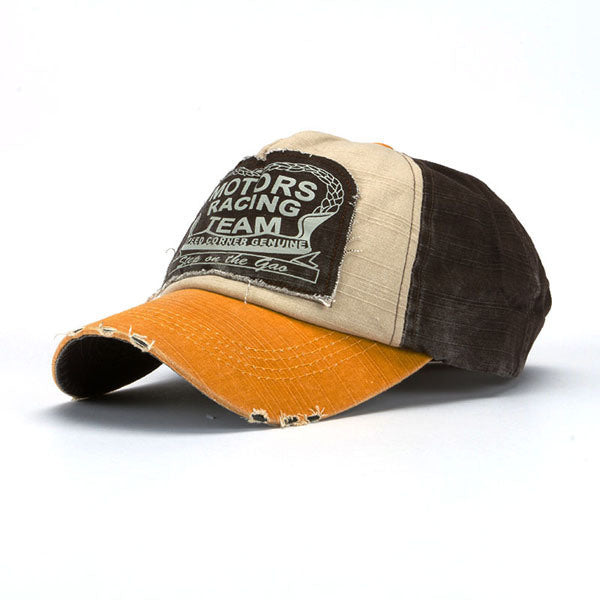 Classic patch color matching baseball cap coating men and women fashion outdoor sunshade hat