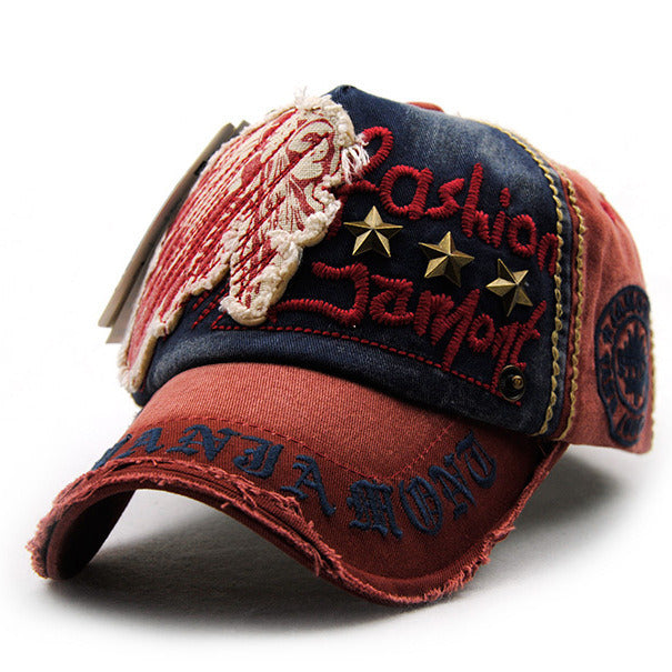 Sun visor hats for men and women; willow nails; casual letters; baseball caps; worn outdoor cap