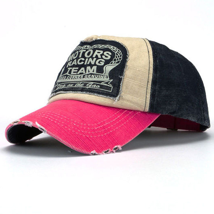 Classic patch color matching baseball cap coating men and women fashion outdoor sunshade hat