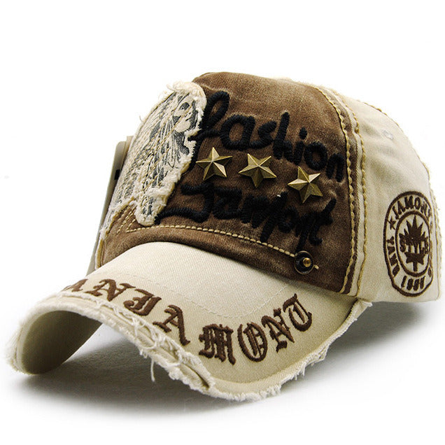 Sun visor hats for men and women; willow nails; casual letters; baseball caps; worn outdoor cap