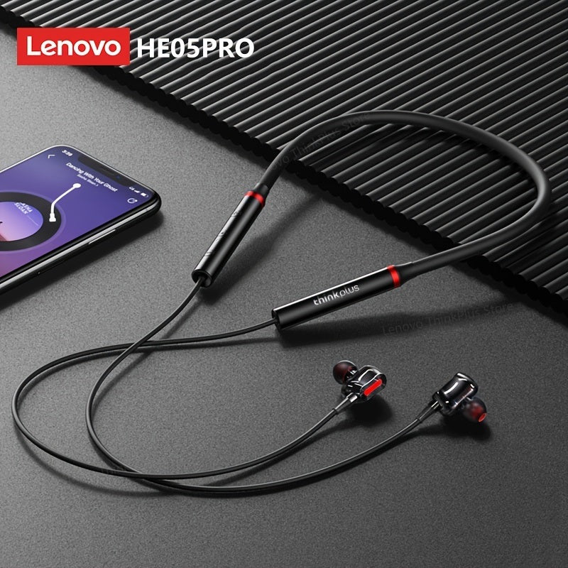 Lenovo Thinkplus HE05 Pro Wireless Waterproof Neckband Earphones; 4 Colors Available