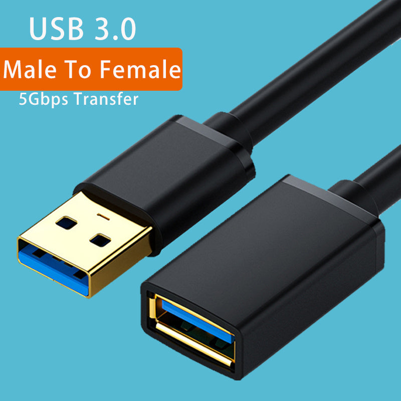 5m-0.5m USB3.0 Extension Cable For Smart TV PS4 Xbox One SSD USB To USB Cable Extender Data Cord USB 3.0 2.0 Fast Transfer Cable