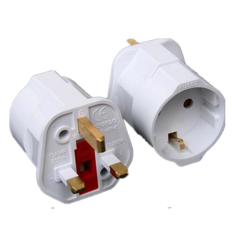Multifunctional EU Euro European to UK Plugs Adapter Power Converter Plugs 2 Pin Socket Travel 250V 13A Universal Adaptor