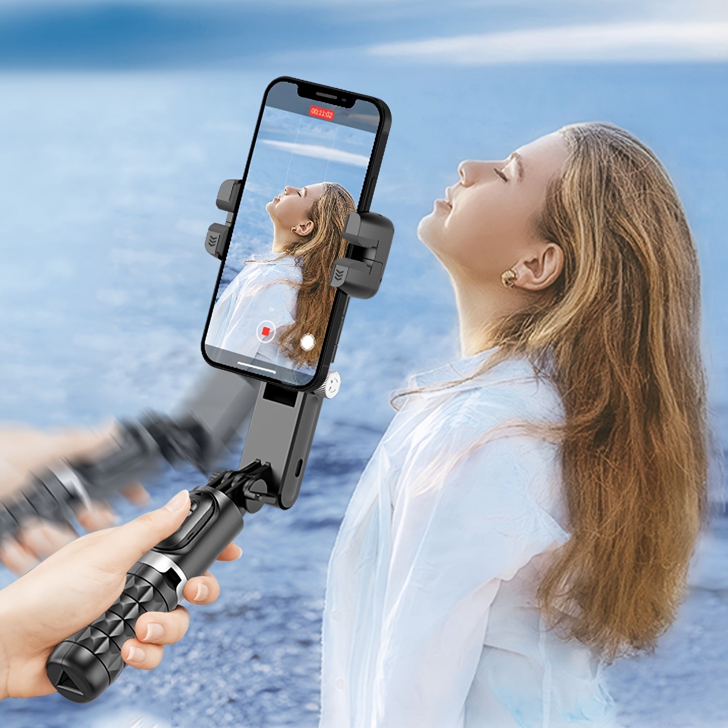 Gimbal Stabilizer For Smartphone; 2 Axis Selfie Stick Tripod With Face Tracking; 360° Rotation; 4 In 1 Portable Phone Tripod W/Extendable Stick Flexible Phone Tripod Stand Compatible With IPhone