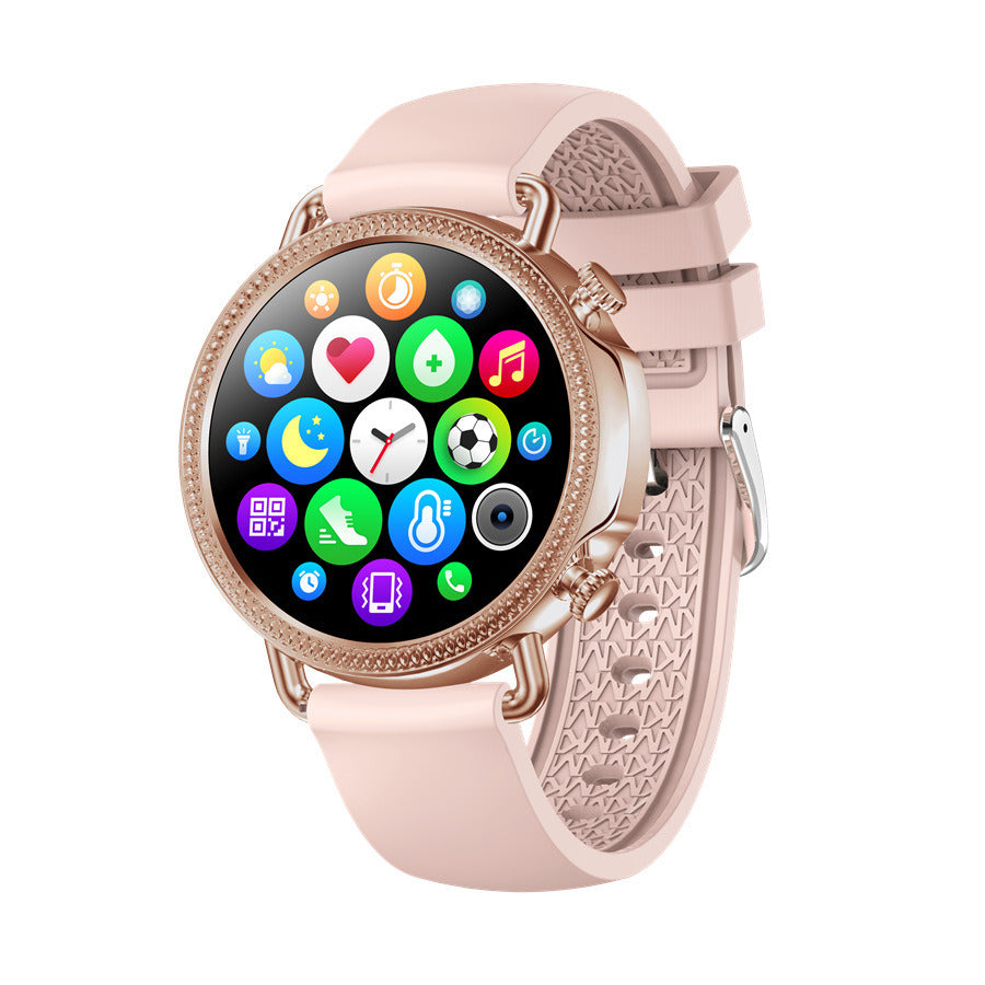 V25 women's smart watch full circle full touch temperature monitoring custom push dial