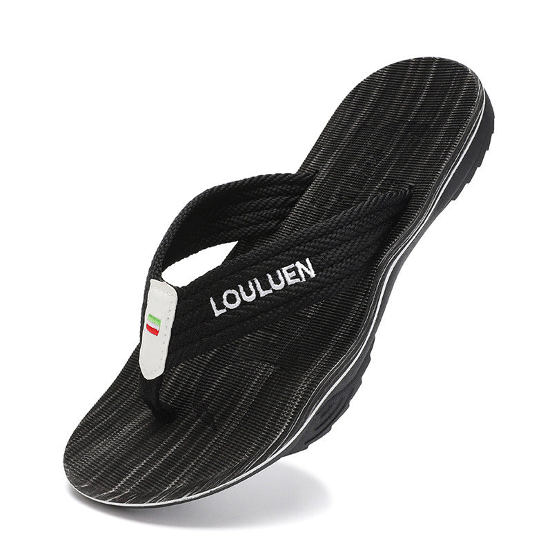 Men's slippers; fashion anti-slip flip-flops; and outdoor men's sandals and slippers.