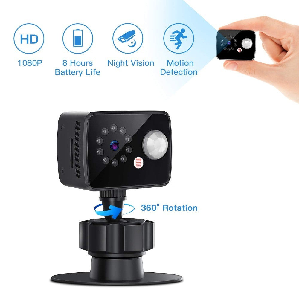 MD20 8 Hours Mini Cameras 1080P Small Home Security Surveillance Cam Video Recorder With Motion Detection Night Version Hidden Card built in 32GB