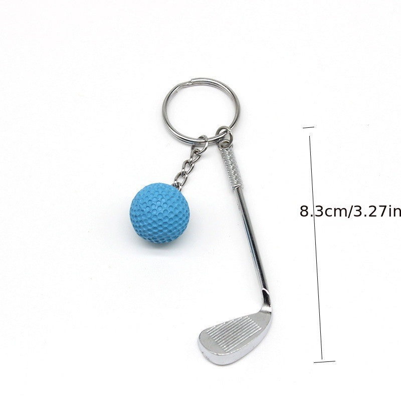 1PCS Golf Key Chain Pendant Schoolbag Backpack Pendant Small Gift Golf Creative European And American Metal Pendant Crafts