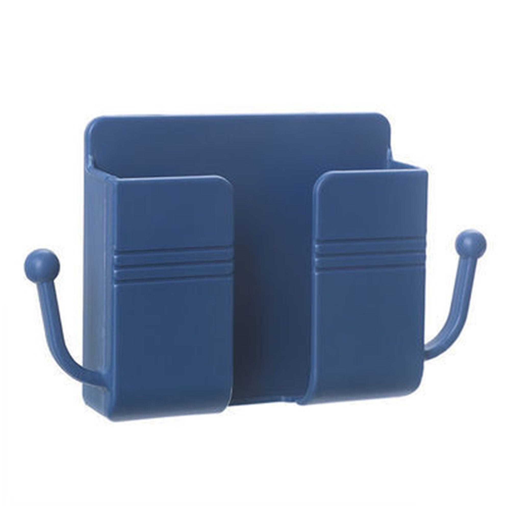 Wall Mount Phone Holder With Hooks; Storage Box For Mobile Phone Remote Control; Storage Box For Bedroom; Kitchen; Bathroom; Office