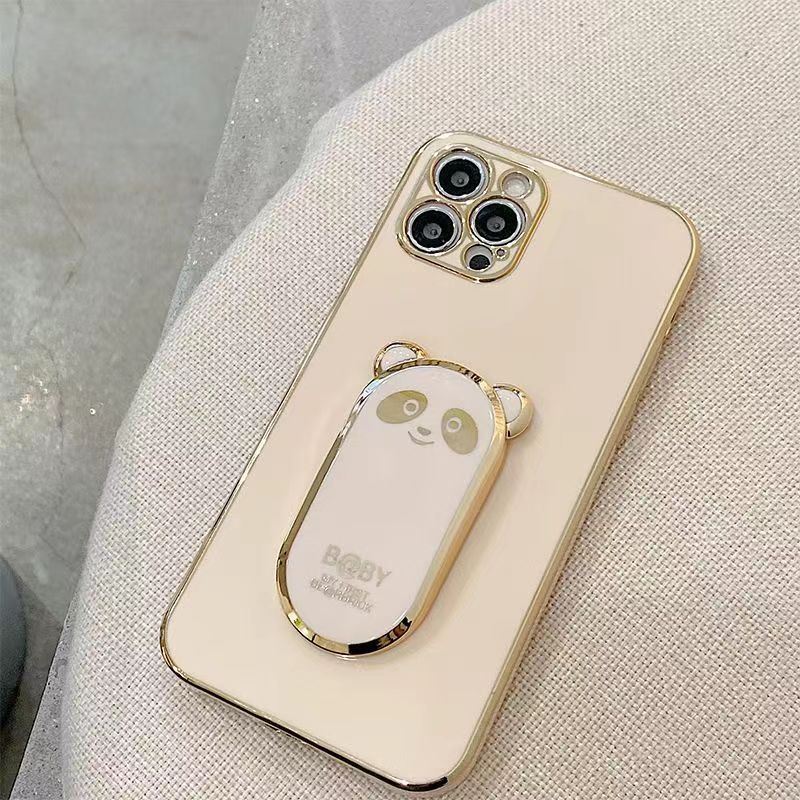Cartoon Panda Three-dimensional Paste Mobile Phone Bracket