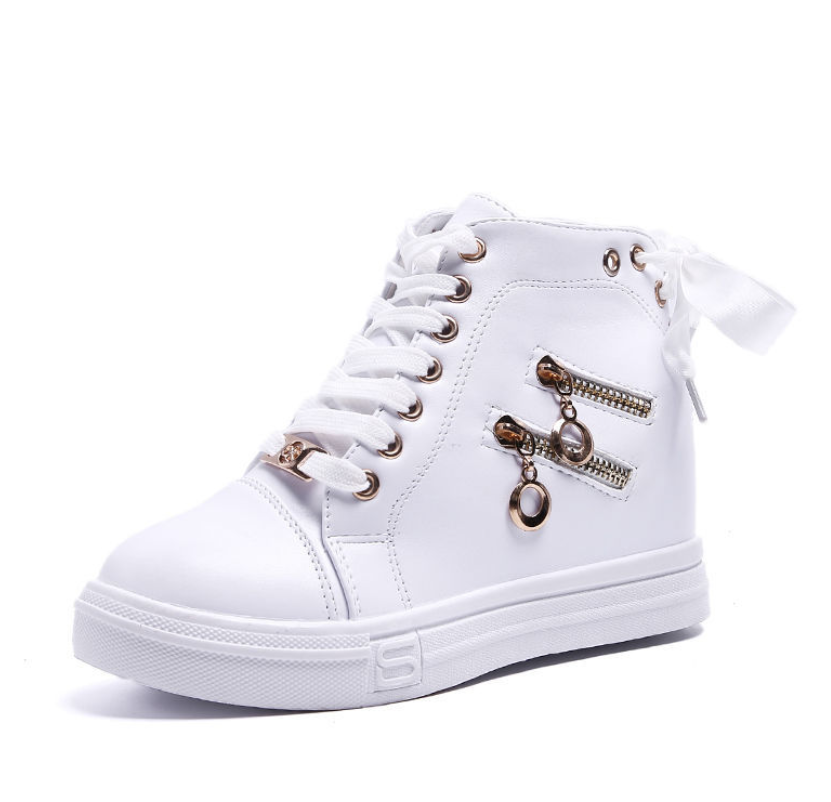 High top shoes women 2023 new fashion everything inside height-raising women's shoes campus style sports shoes casual small people show height