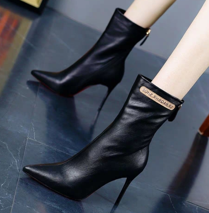 Spring and autumn new women's ankle boots fashion thin thin boots high heel thin Martin boots women's boots