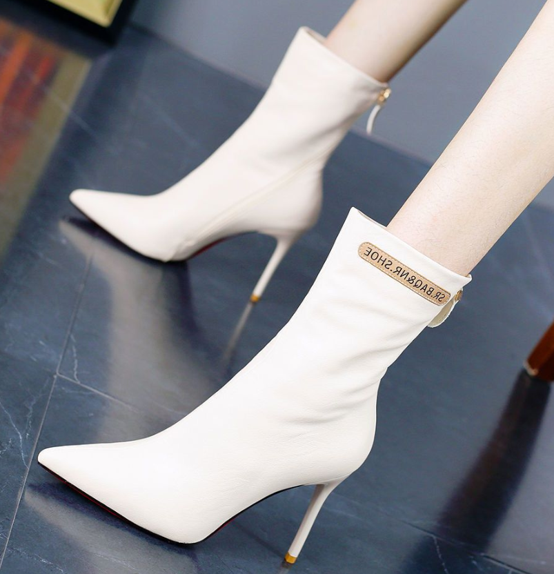 Spring and autumn new women's ankle boots fashion thin thin boots high heel thin Martin boots women's boots