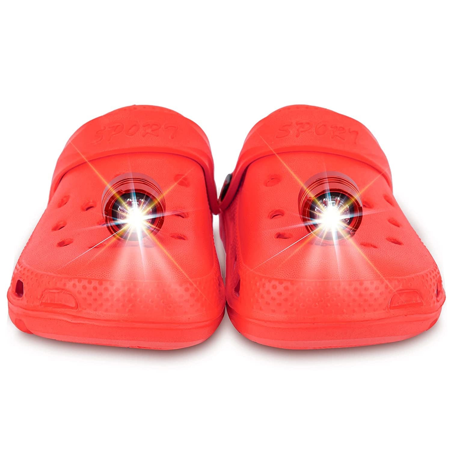 2pcs IPX5 Waterproof Shoe Headlamps; 2 LED Lamps; For Clogs; Walking Dogs; Lasting For 72 Hours; For Adults And Children; Outdoor Camping Accessories