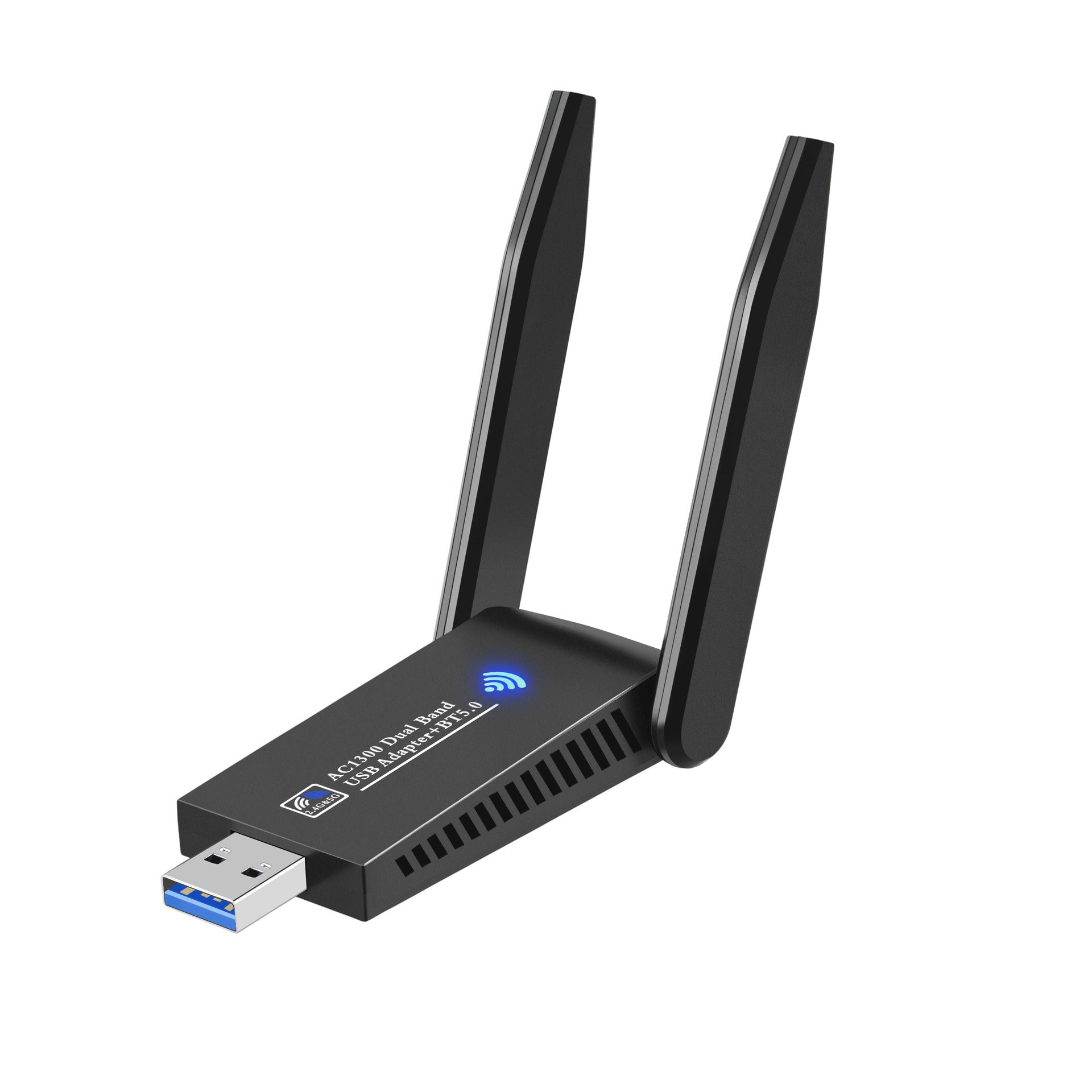 2in1 WiFi And BT5.0 Adapter 1300Mbps USB 3.0 WiFi & BT 5.0 Adapter Dongle Dual Band 2.4G&5GHz WiFi 5 Network Wireless Wlan Receiver DRIVER FREE