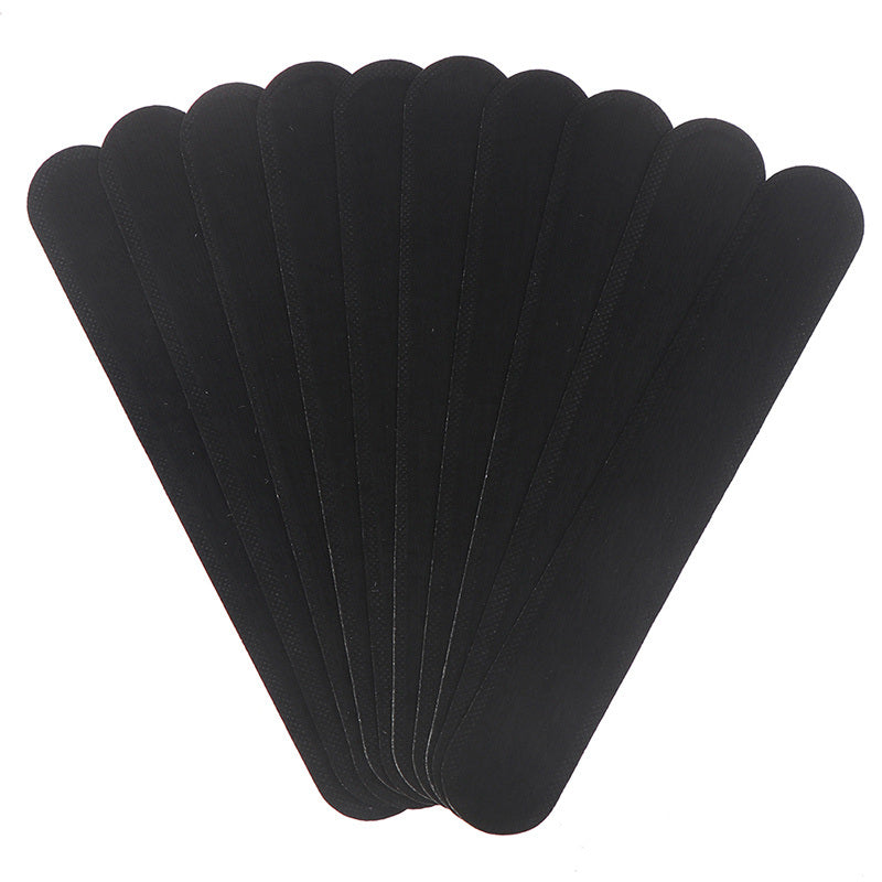 20pcs/Pack Hat Sweat Liner Cloth Skin Friendly Absorbent Sweat Pad Self-Adhesive Sizing Tape Hat Anti-Dirty Pads For Golf Baseball Tennis Cap Black & 