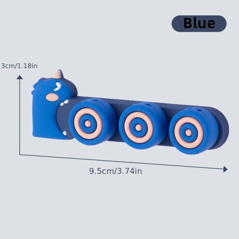 Cute Dinosaur Data Cable Storage Gods Self-Adhesive Magnetic Cable Manager; Cable Organizer