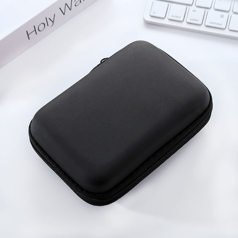 Data Cable Charger Storage Bag; Portable Earphone Storage Box Drop-proof Zipper Bag