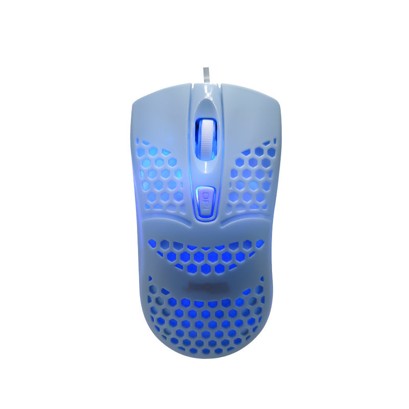 Jedel Storm Lightweight RGB Esports Mouse; 25g Ultralight Honeycomb Shell - 1500 DPI Optical Sensor Precise Registration - Super-Lite Cable