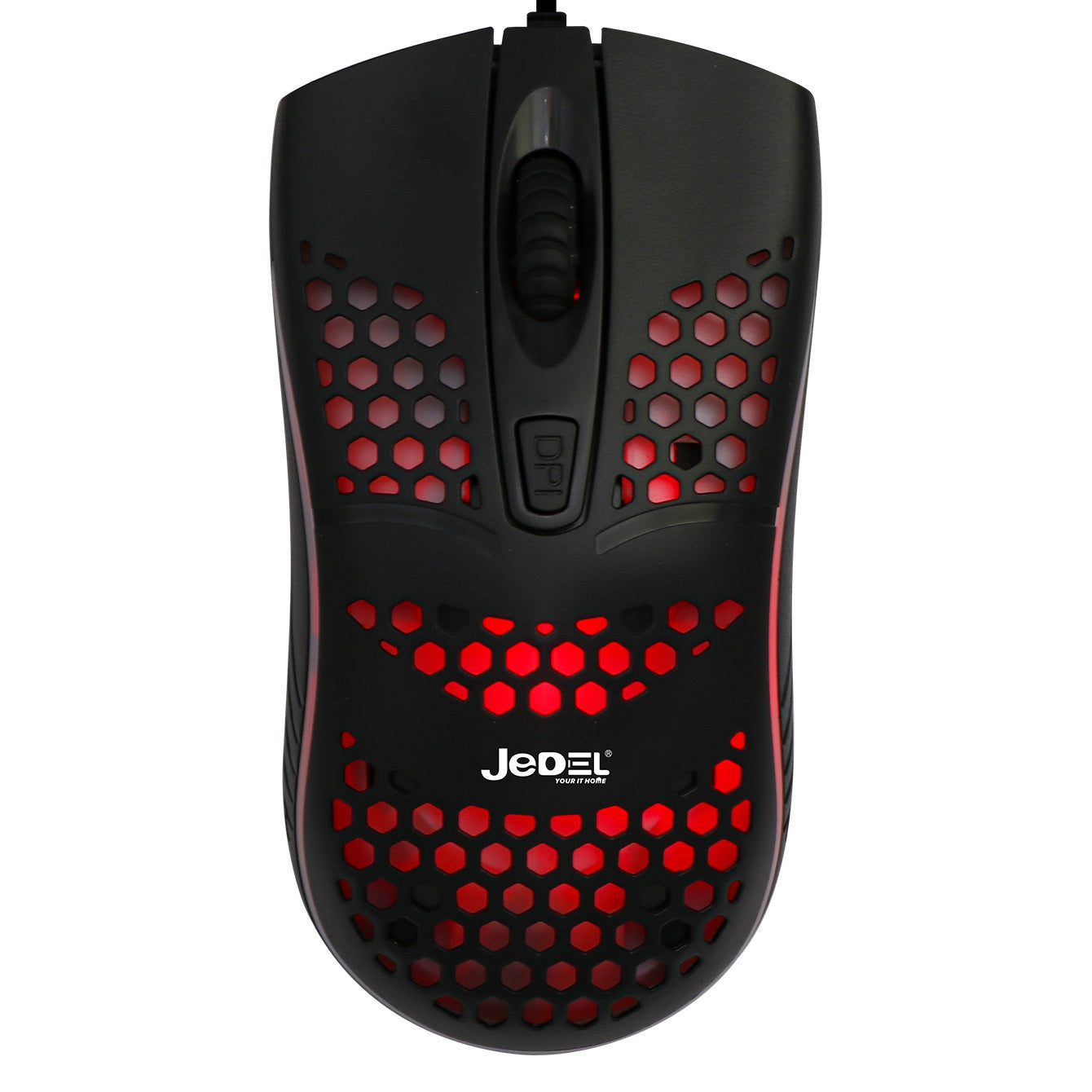 Jedel Storm Lightweight RGB Esports Mouse; 25g Ultralight Honeycomb Shell - 1500 DPI Optical Sensor Precise Registration - Super-Lite Cable