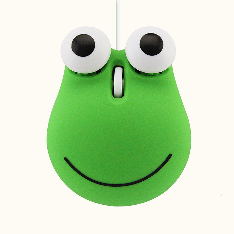 Cute Cartoon Frog Design Wired Mouse Animal Design 3D Mini USB Optical Computer Mouse