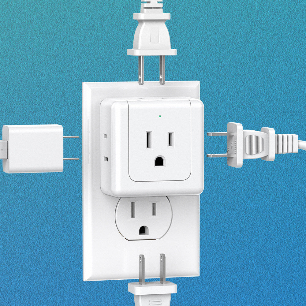 2 Pack Wall Outlet Extender 5 Way Outlet Splitter---MDL: SX560