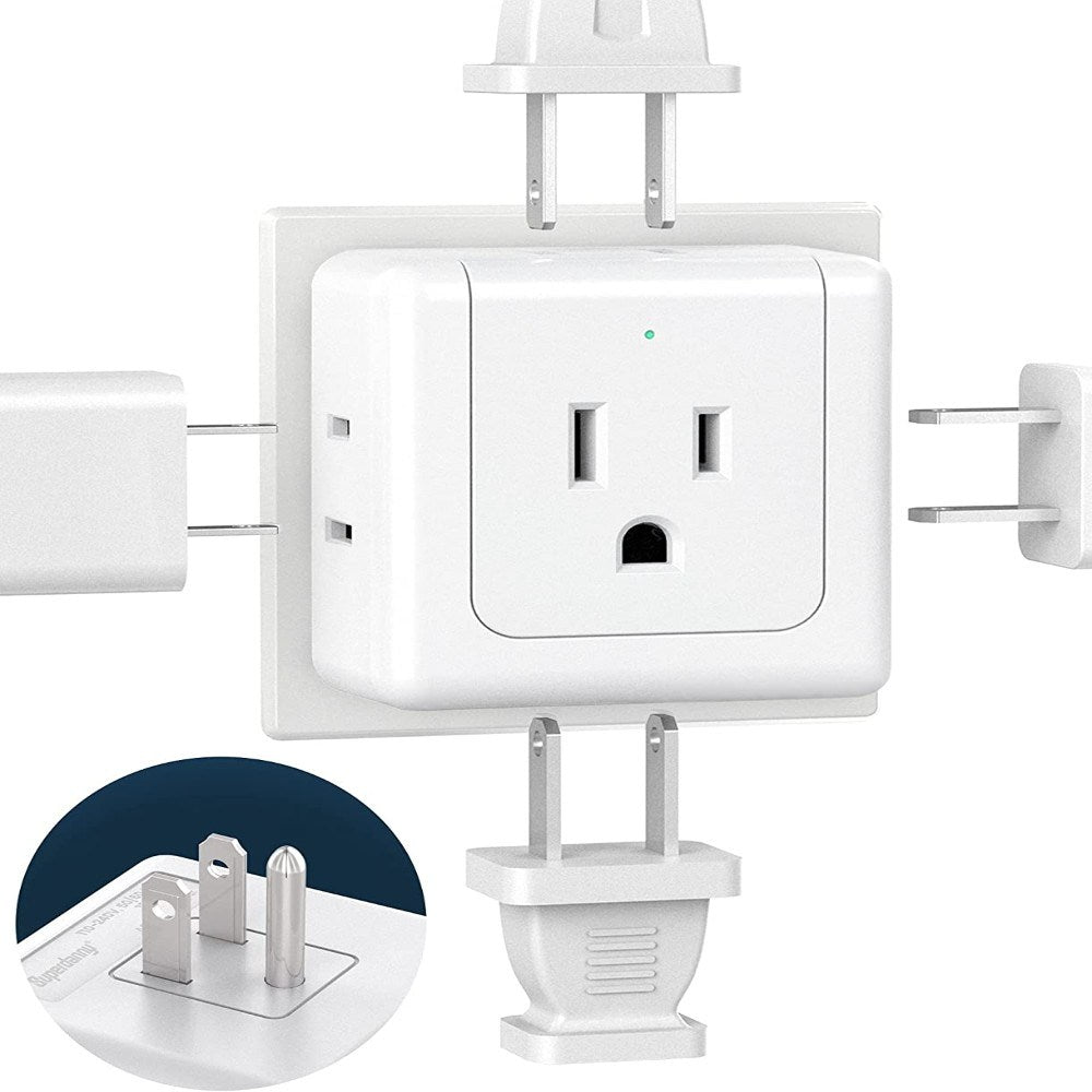 2 Pack Wall Outlet Extender 5 Way Outlet Splitter---MDL: SX560
