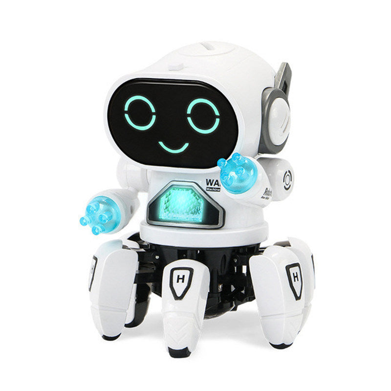 Kids Electric Robot Toy; Cute 6-Claws LED Light Musical Dancing Robot; Educational Interactive Toys; Children's Toy; Gift For Boys