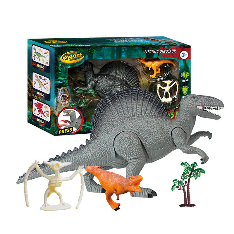 Dinosaurs Island Toys Dinosaur Toy Suit; IC Function; the Big Dinosaur Is With Light And Sound; with Little Dinosaur Toys And Trees; above 3 Years Old